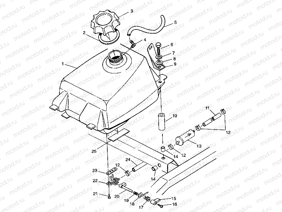 FUEL TANK Magnum 2X4 W97AA42A (4940704070A011) | FUEL TANK Magnum 2X4 W97AA42A (4940704070A011)