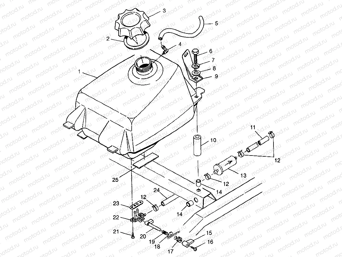 FUEL TANK Magnum 4X4 W97AC42A | FUEL TANK Magnum 4X4 W97AC42A, Swedish Magnum 4X4 S97AC42E and Norwegian Ma (4940834083A013)