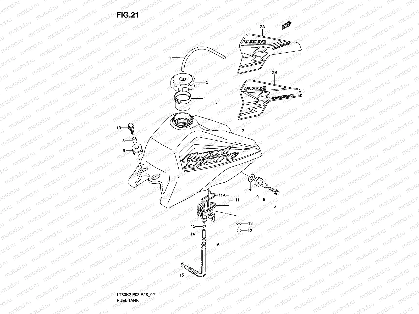 FUEL TANK (MODEL K2/K3/K4)