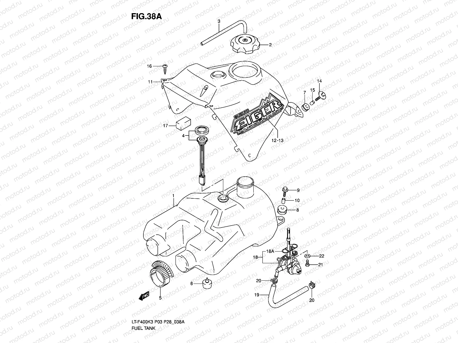 FUEL TANK (MODEL K4/K5/K6)