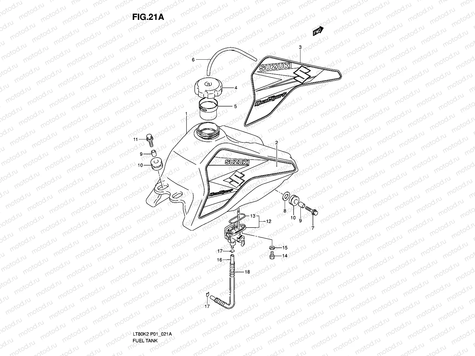 FUEL TANK (MODEL K5/K6)