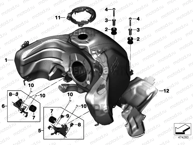 FUEL TANK / MOUNTING FITTINGS