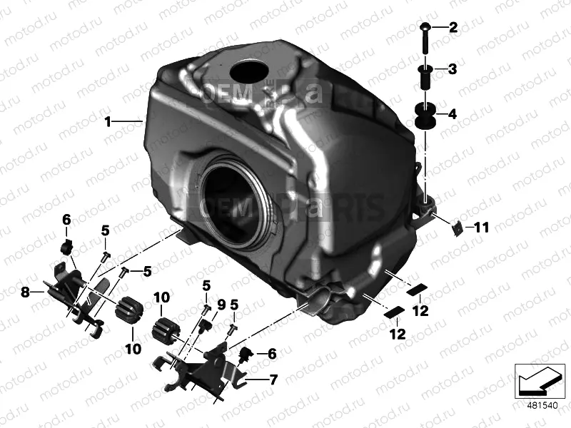FUEL TANK MOUNTING HARDWARE