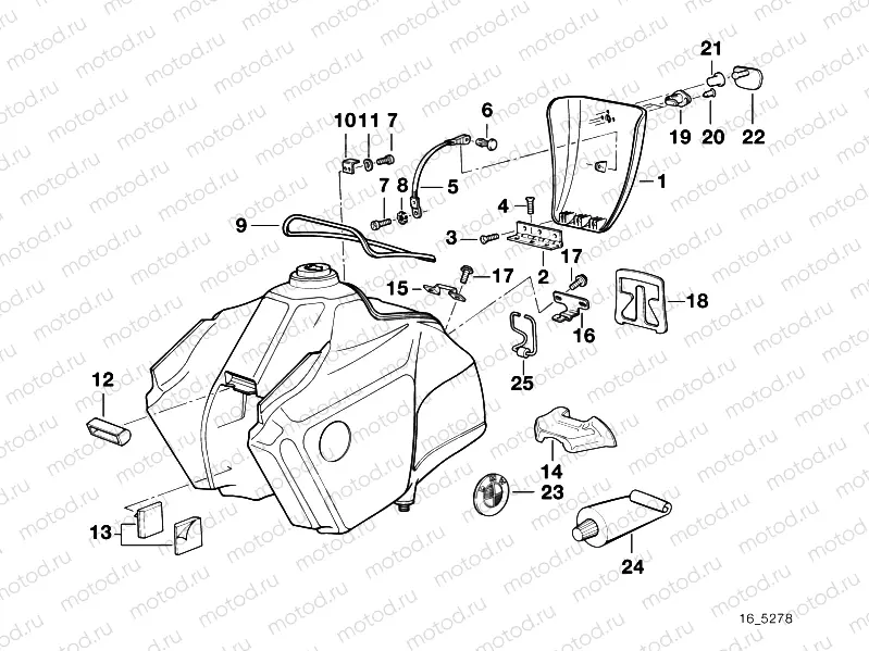Fuel tank mounting parts PD