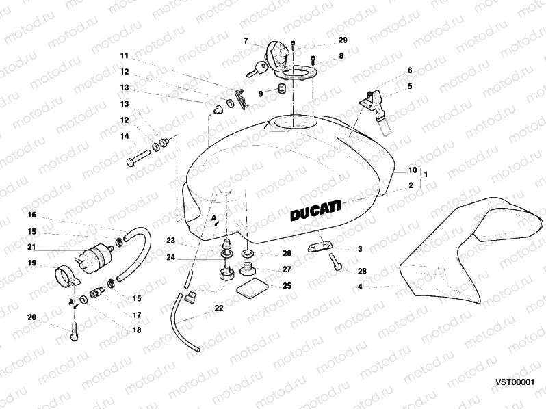 FUEL TANK MY00 » TANK/SEAT