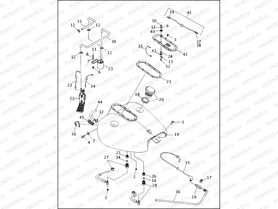FUEL TANK & PUMP, FUEL INJECTED - FLHRCI
