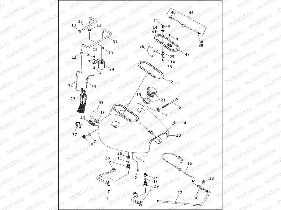 FUEL TANK & PUMP - FUEL INJECTED - FLHRI