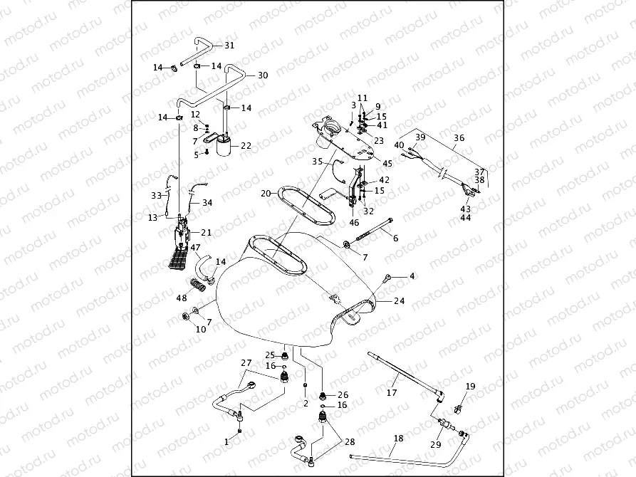 FUEL TANK & PUMP - FUEL INJECTED FLHT (1 OF 2)