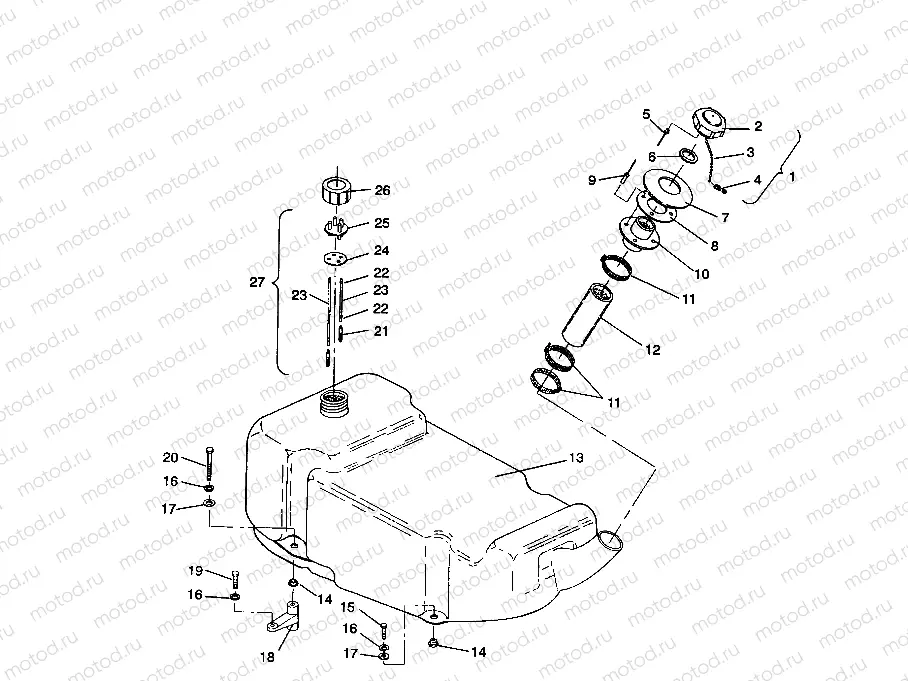 FUEL TANK SL 650 / B934058 (4924732473005A) | FUEL TANK SL 650 / B934058 (4924732473005A)