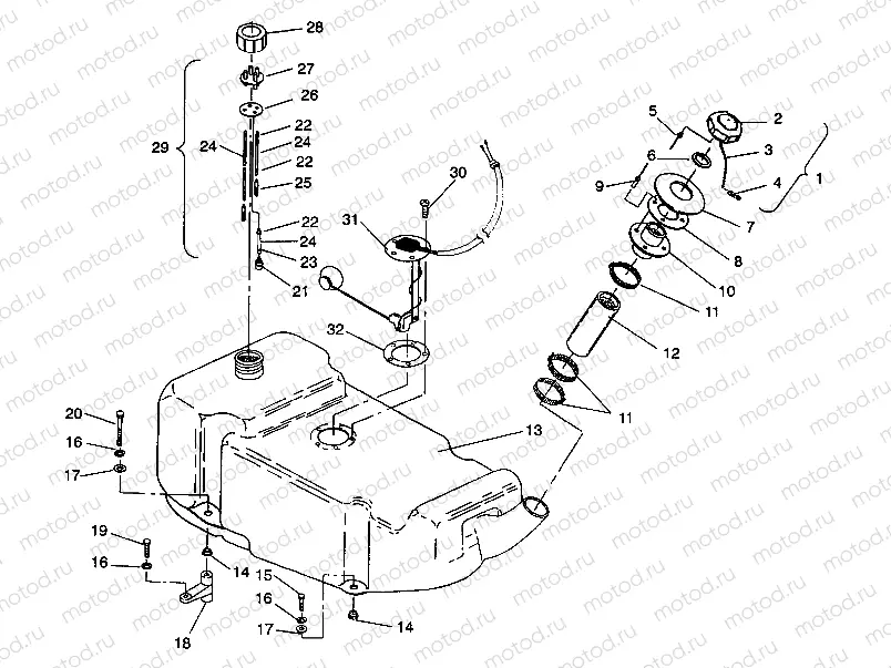 FUEL TANK SL 650 B944058 (4926992699005A) | FUEL TANK SL 650 B944058 (4926992699005A)