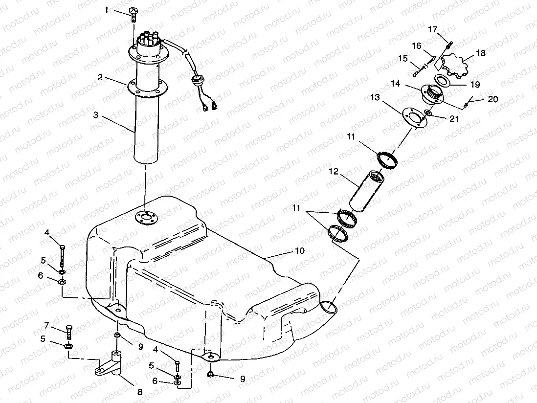 FUEL TANK SL 650 B954058 (4930483048A009) | FUEL TANK SL 650 B954058 (4930483048A009)