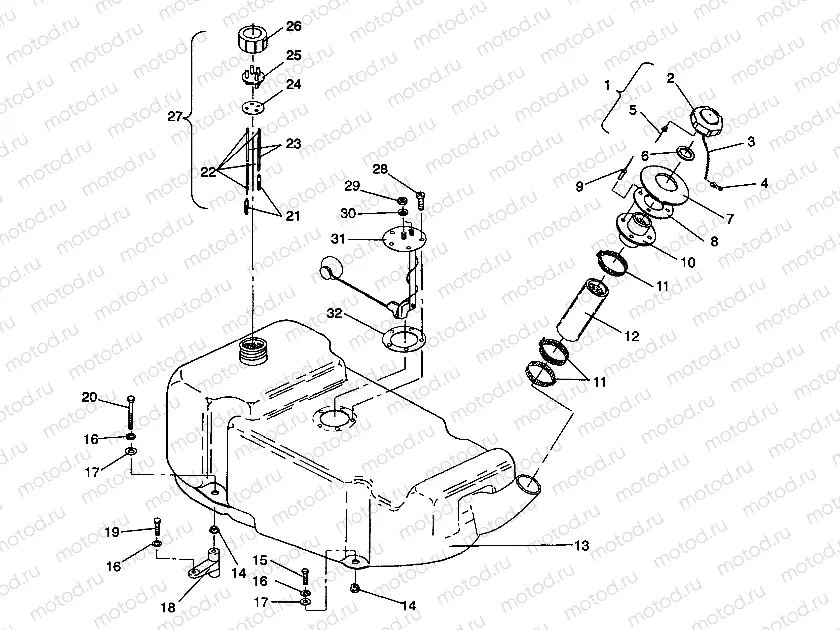 FUEL TANK SL 750 / B934070 (4924752475005A) | FUEL TANK SL 750 / B934070 (4924752475005A)