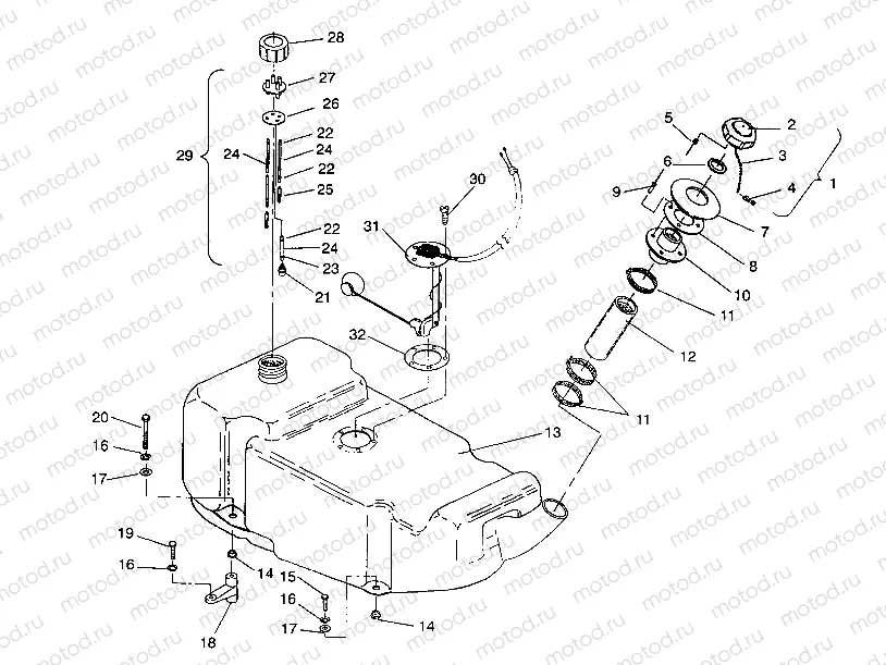 FUEL TANK SL 750 B944070 (4927012701005A) | FUEL TANK SL 750 B944070 (4927012701005A)