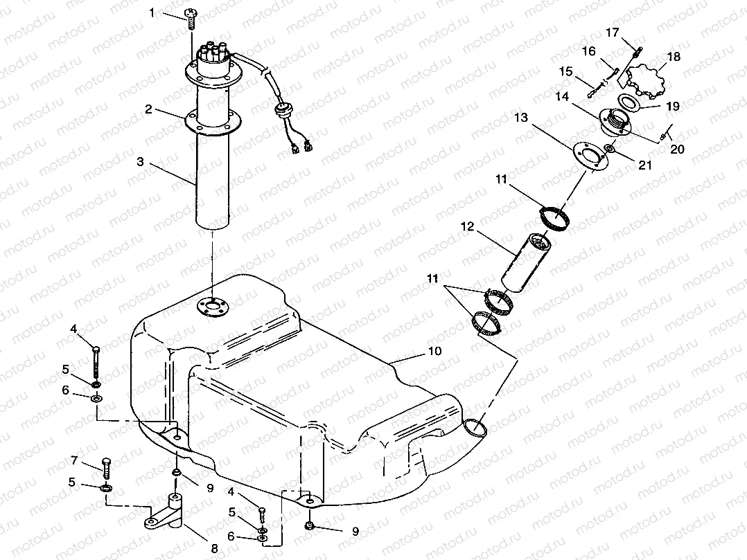 FUEL TANK SL 750 B954070 (4930523052A009) | FUEL TANK SL 750 B954070 (4930523052A009)