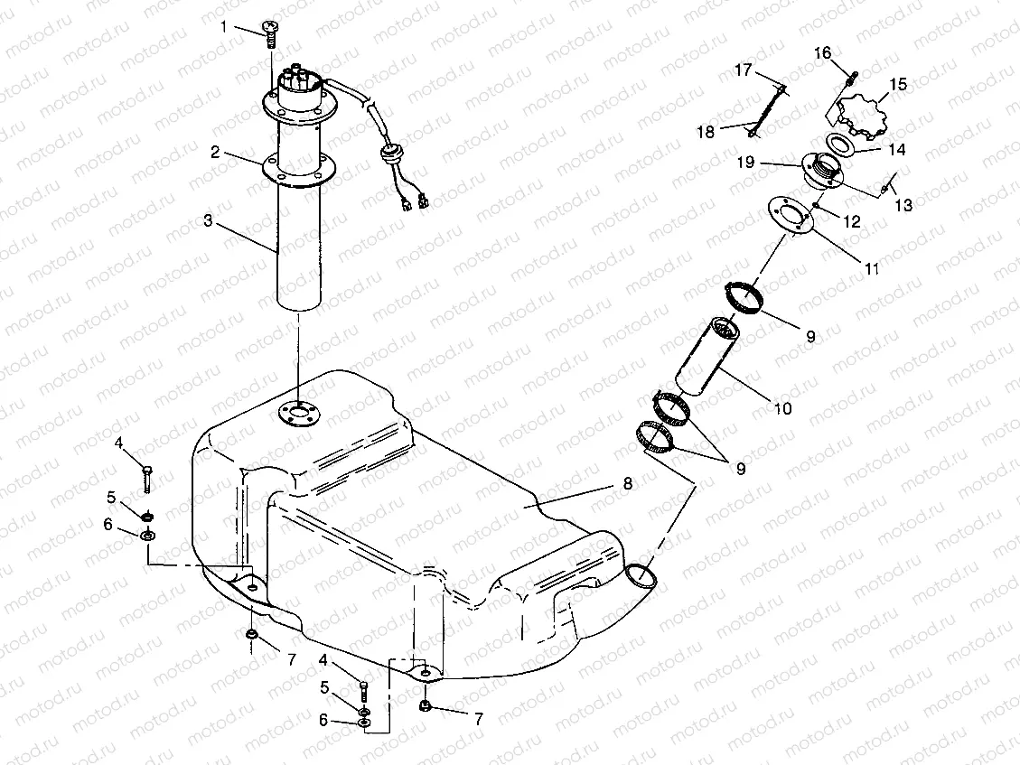 FUEL TANK SL 780 B964087 and Intl. SL 780 I964087 (4935523552A009) | FUEL TANK SL 780 B964087 and Intl. SL 780 I964087 (4935523552A009)