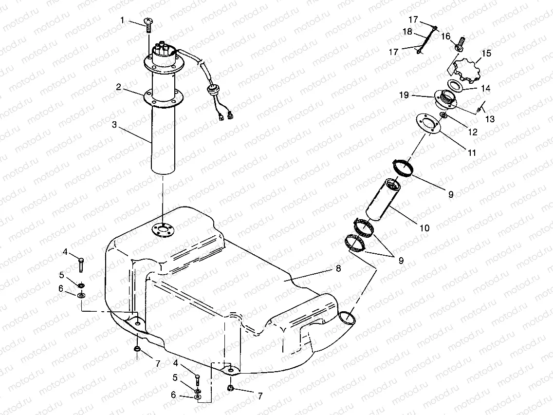 FUEL TANK SL 900 B964291 and  Intl. SL 900 I964291 (4935583558A009) | FUEL TANK SL 900 B964291 and  Intl. SL 900 I964291 (4935583558A009)