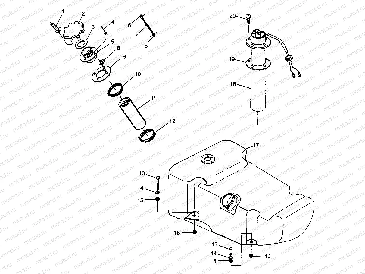 FUEL TANK SL 900 B974091 and SL 1050 B974090 (4940974097A010) | FUEL TANK SL 900 B974091 and SL 1050 B974090 (4940974097A010)