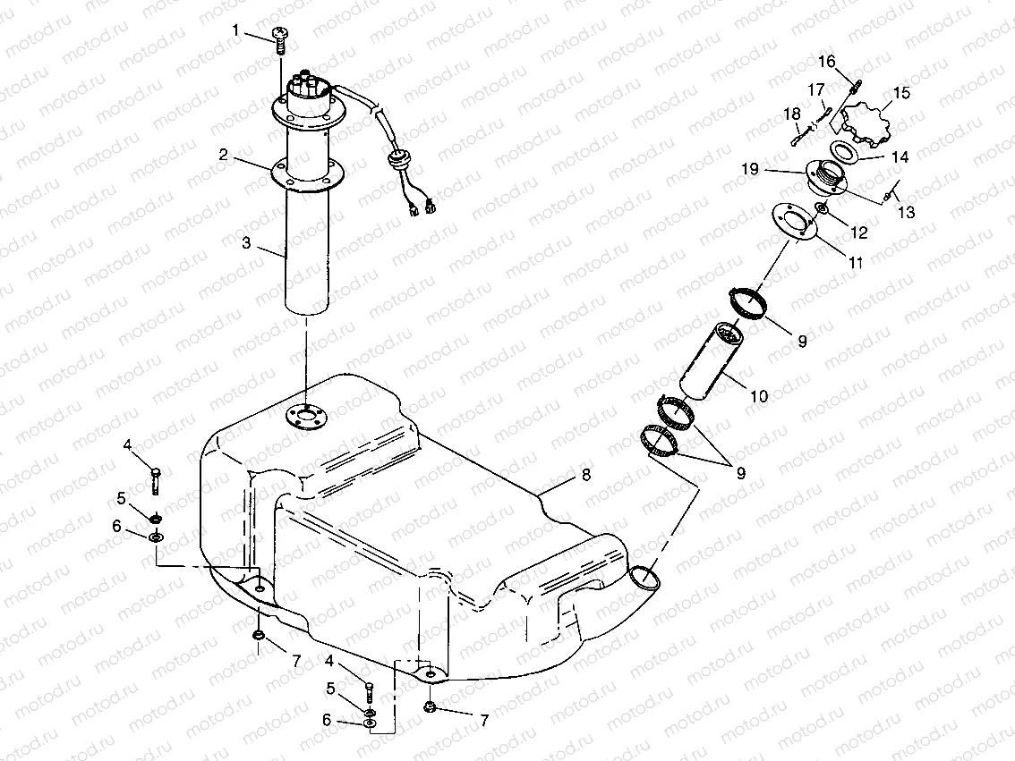 FUEL TANK SLX 780 B964287 and Intl. SLX 780 I964287 (4937443744A009) | FUEL TANK SLX 780 B964287 and Intl. SLX 780 I964287 (4937443744A009)
