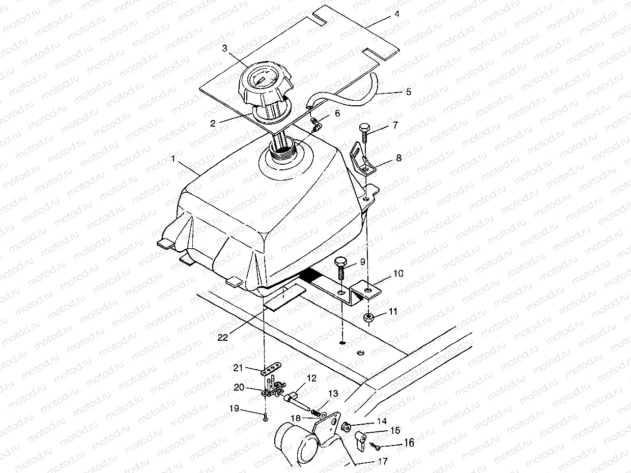 FUEL TANK Sportsman 400L W97AC38C (4939673967A013) | FUEL TANK Sportsman 400L W97AC38C (4939673967A013)