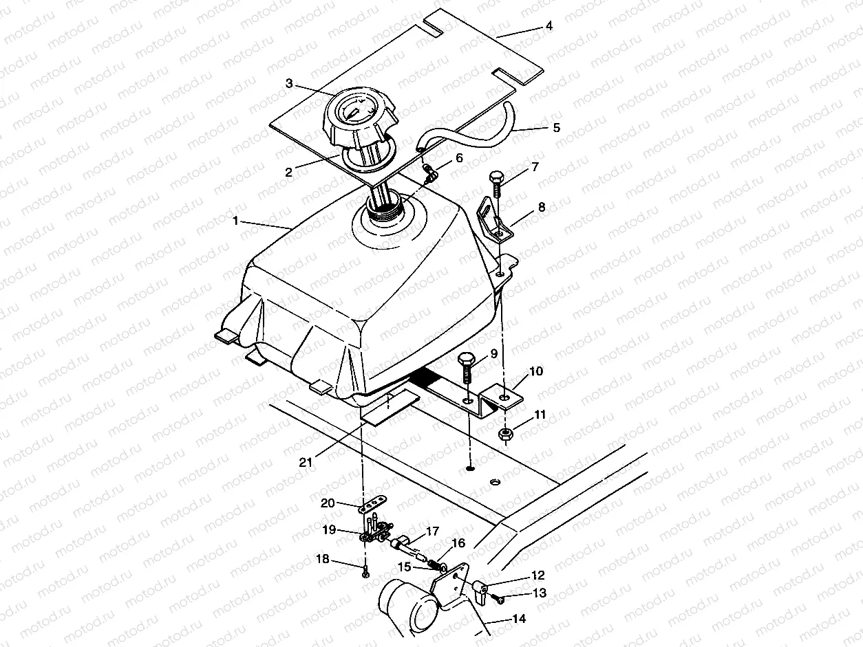 FUEL TANK Sportsman 4x4 W968040 (4935943594A013) | FUEL TANK Sportsman 4x4 W968040 (4935943594A013)