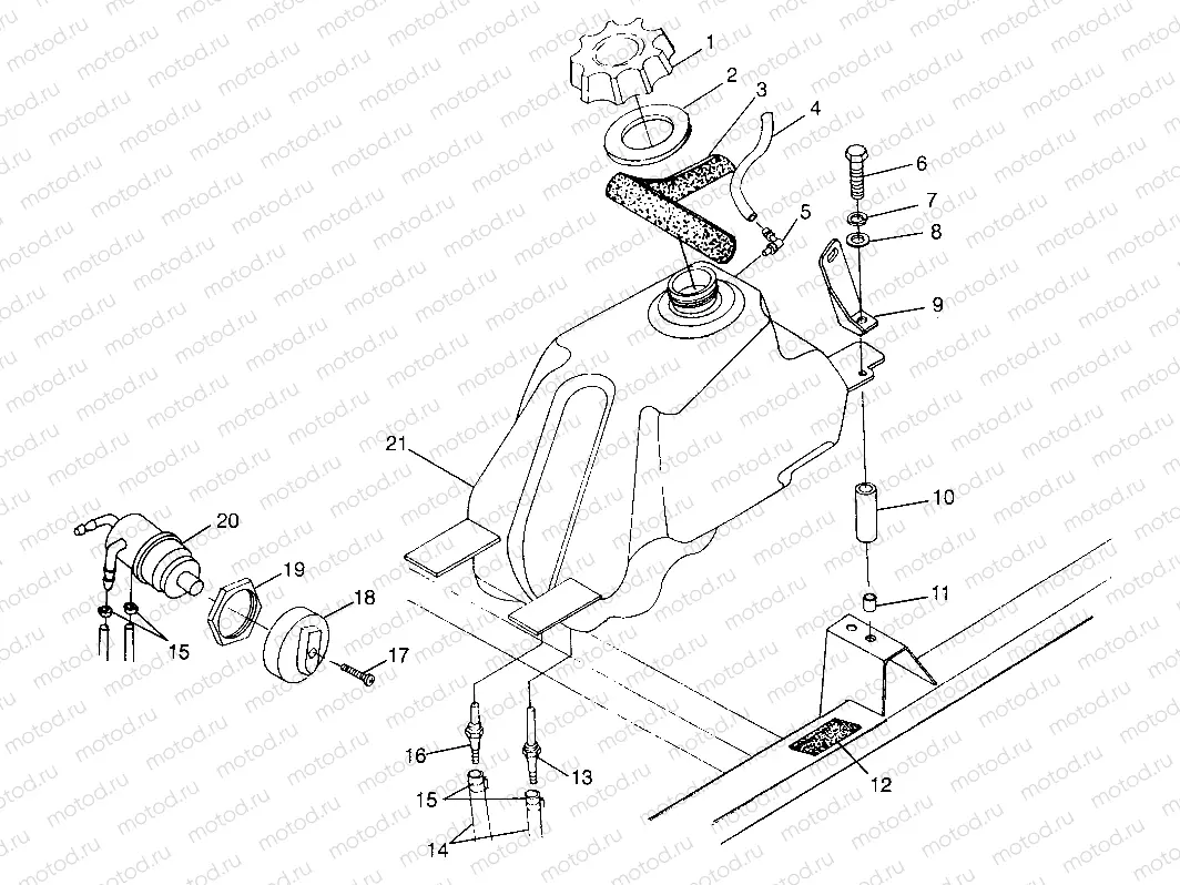 FUEL TANK  SPORTSMAN 500 W97CH50A (4939993999B001) | FUEL TANK  SPORTSMAN 500 W97CH50A (4939993999B001)