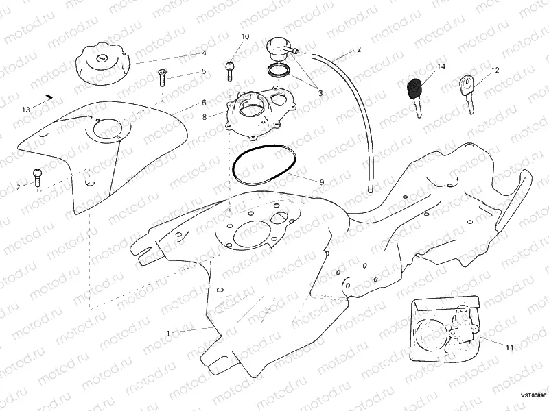 FUEL TANK » TANK/SEAT