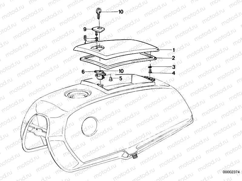 Fuel tank-tool container