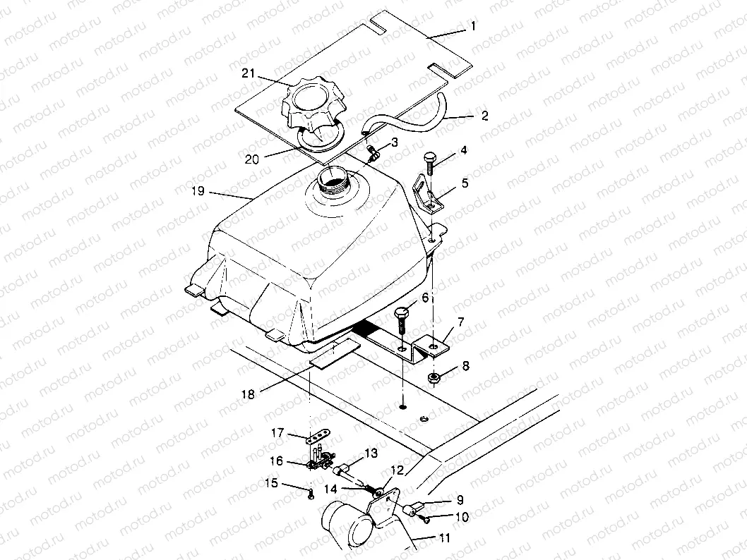 FUEL TANK Trail Boss W968527 (4935883588A011) | FUEL TANK Trail Boss W968527 (4935883588A011)
