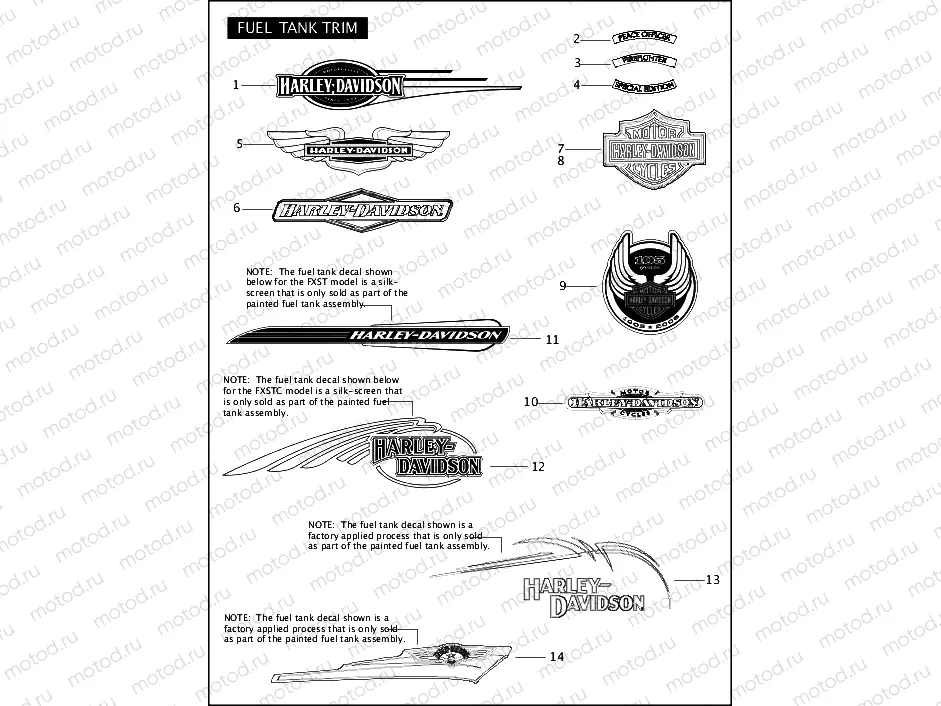 FUEL TANK TRIM