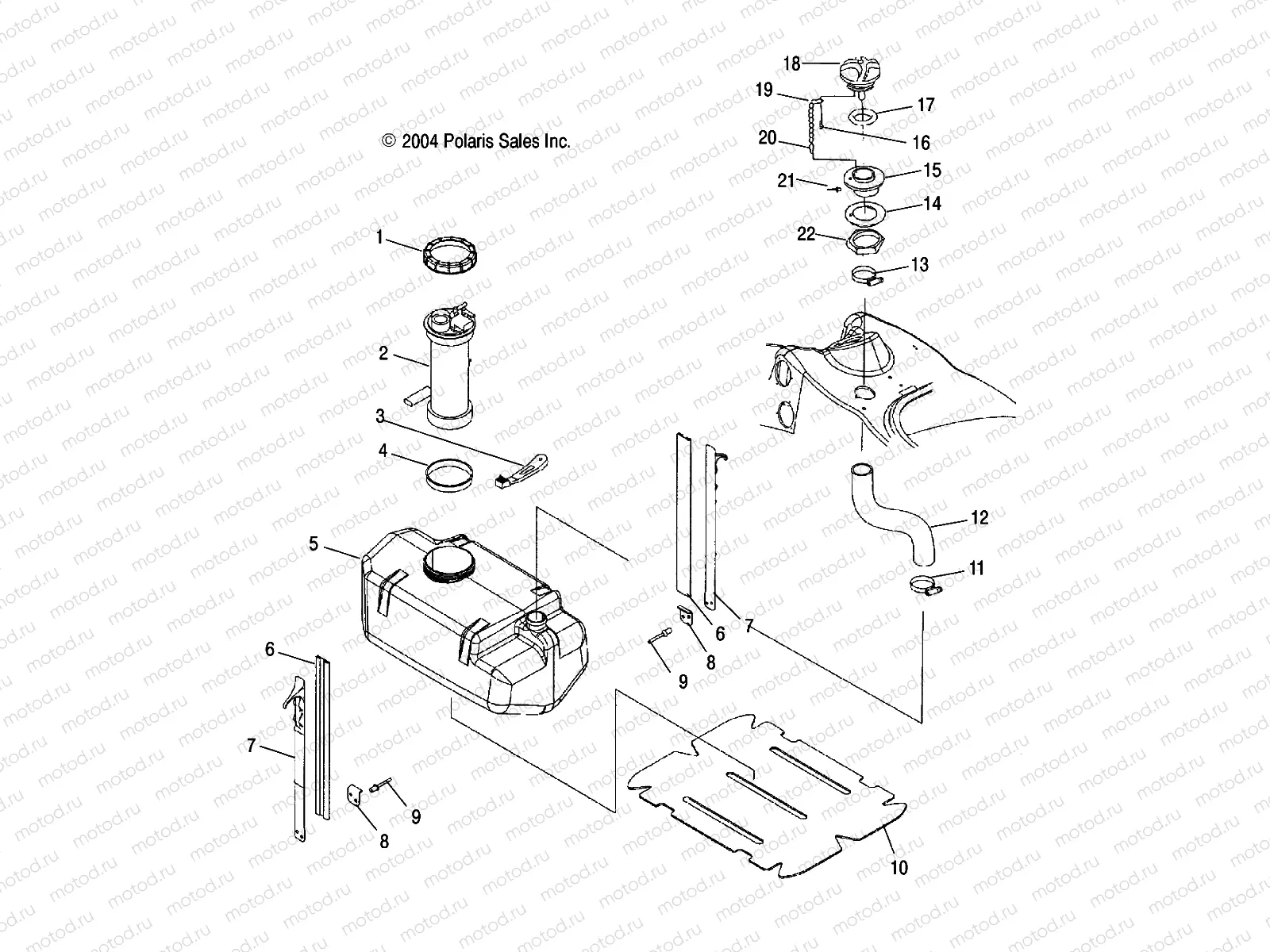 FUEL TANK - W045304CA/IA/CB/IB/CC/IC (4990559055A08) | FUEL TANK - W045304CA/IA/CB/IB/CC/IC (4990559055A08)