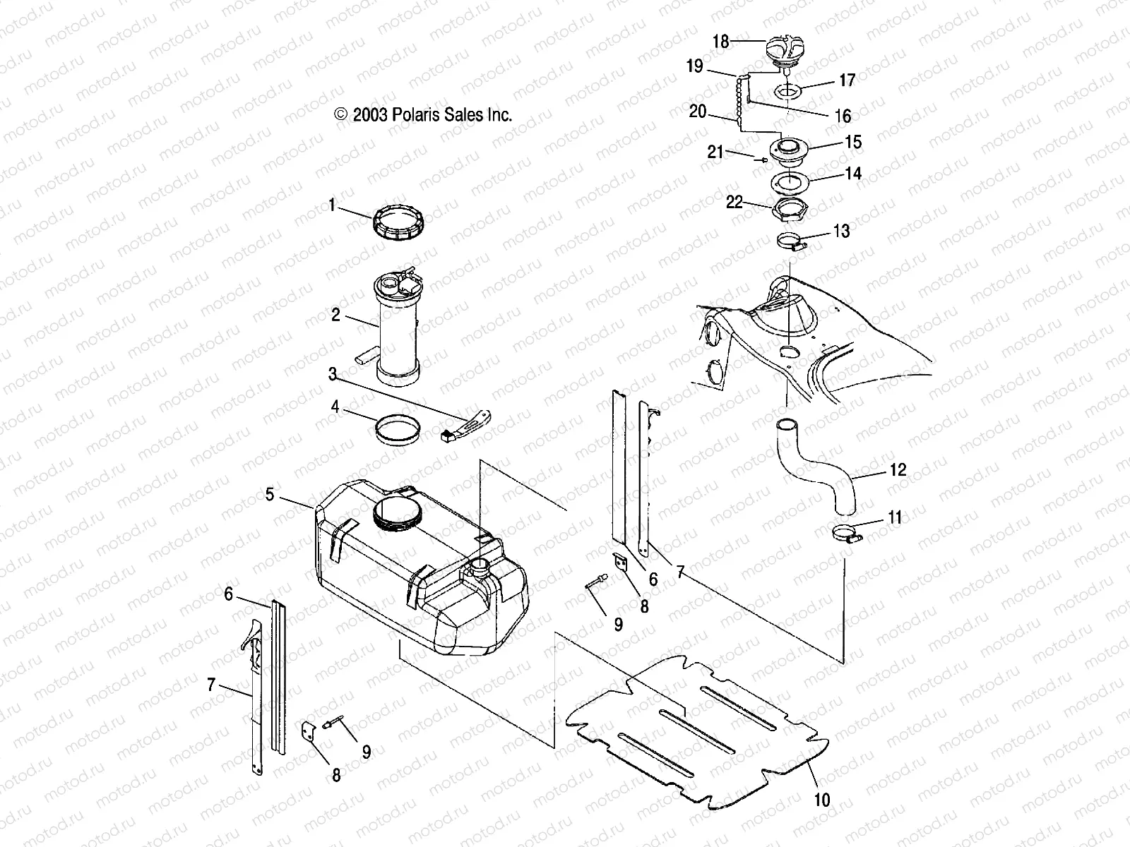 FUEL TANK - W045305CA/IA/CB/IB/IE/CC/IC/CD/ID/IF (4990579057A08) | FUEL TANK - W045305CA/IA/CB/IB/IE/CC/IC/CD/ID/IF (4990579057A08)