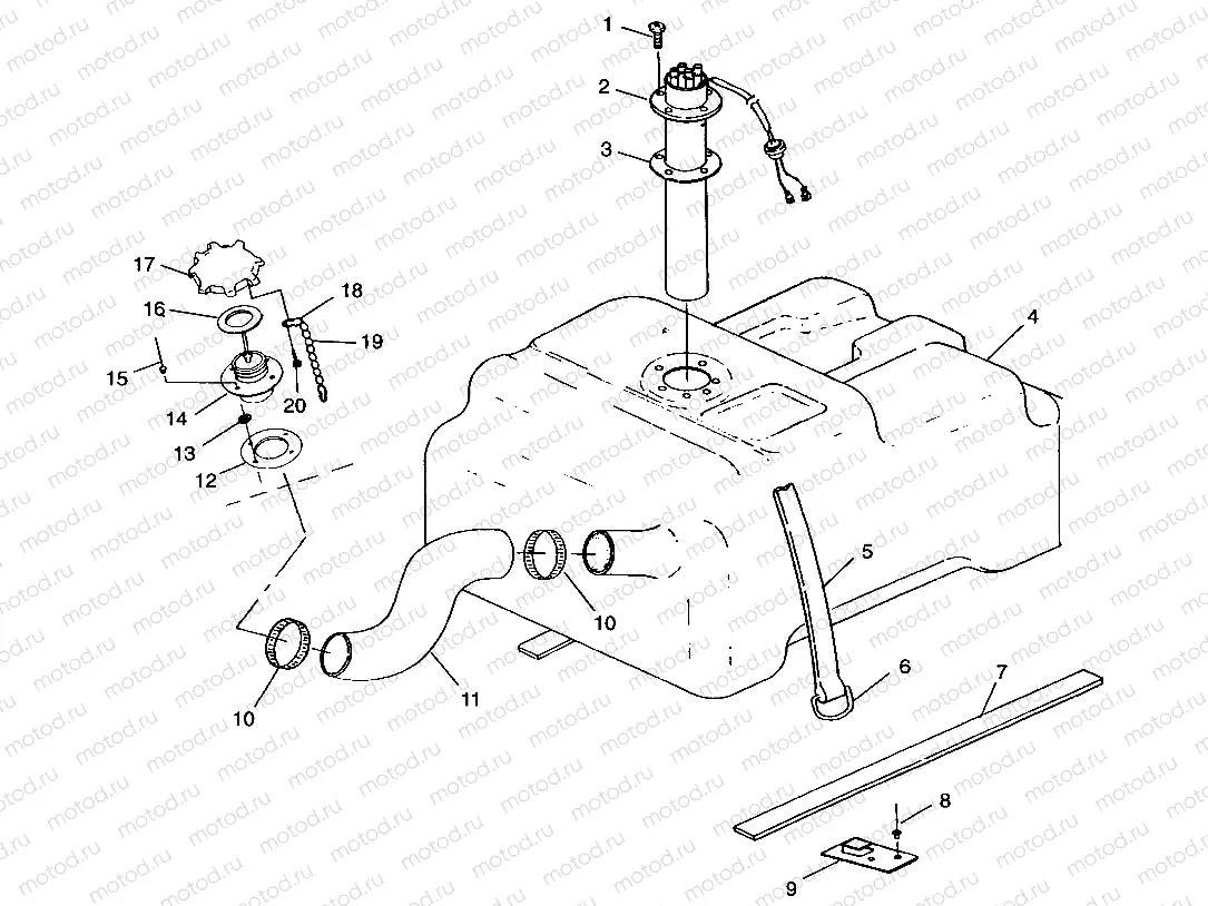 FUEL TANK w/COMBINATION  FUEL PICK-UP and SENDER SLT 700 B964166 and  Intl. (4933923392A009) | FUEL TANK w/COMBINATION  FUEL PICK-UP and SENDER SLT 700 B964166 and  Intl. (4933923392A009)
