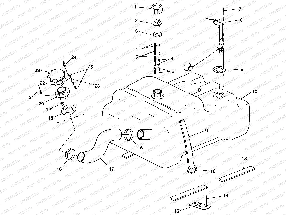 FUEL TANK w/SEPARATE FUEL SENDER   and PICK-UP  SLT 750 B954170 (4930563056A009) | FUEL TANK w/SEPARATE FUEL SENDER   and PICK-UP  SLT 750 B954170 (4930563056A009)