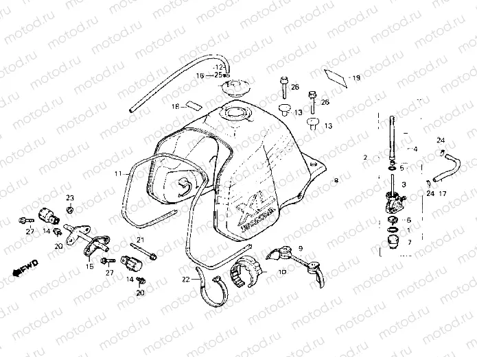 Fuel tank (XL600LMF/XL600LMH)