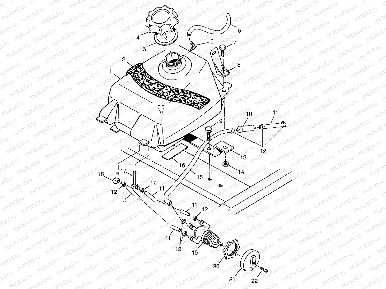 FUEL TANK XPLORER 300 W97CC28C (4939813981A014) | FUEL TANK XPLORER 300 W97CC28C (4939813981A014)