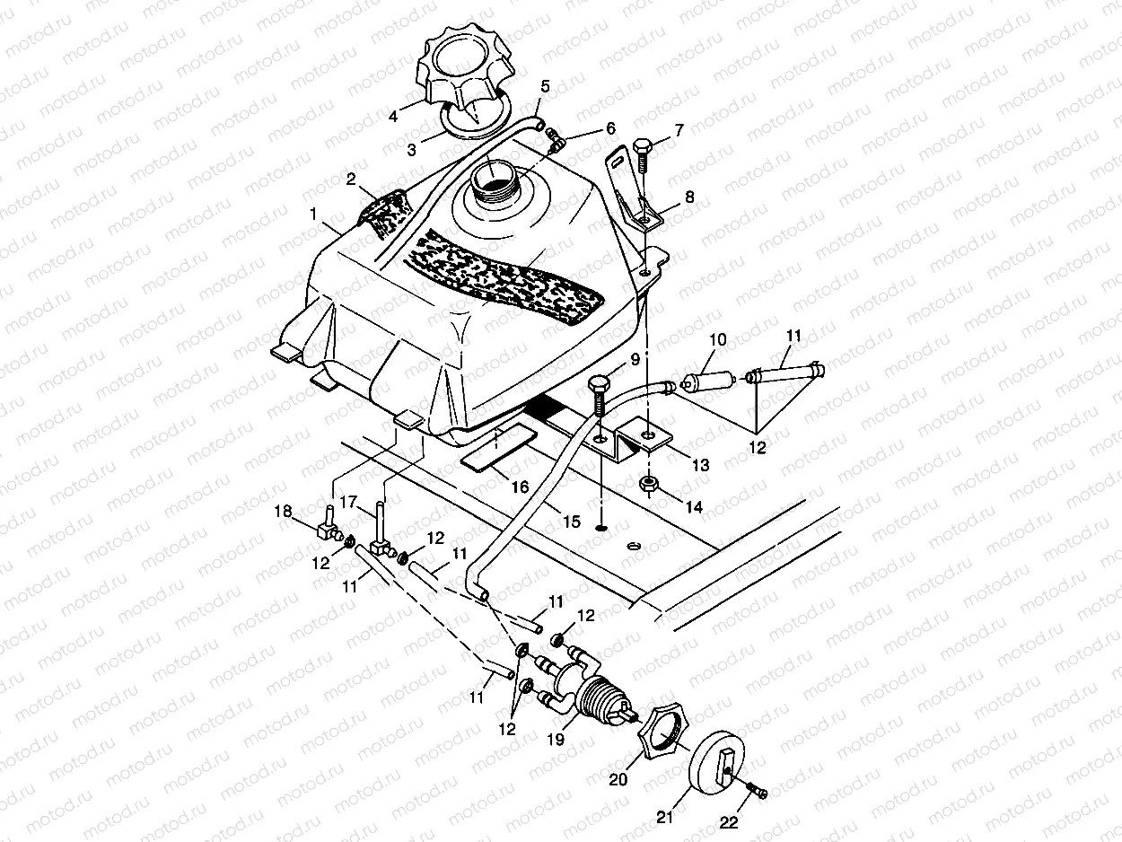 FUEL TANK XPLORER 300 W98CC28C (4945264526A014) | FUEL TANK XPLORER 300 W98CC28C (4945264526A014)