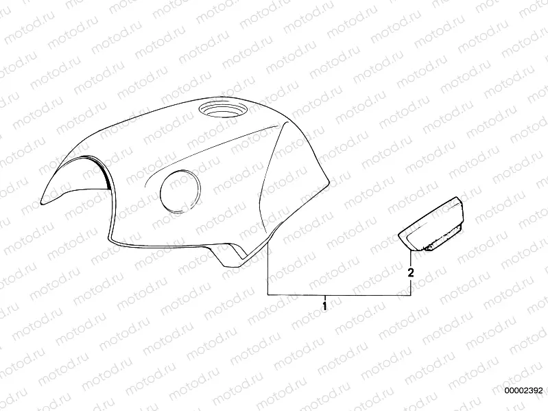 Fuel tank/knee padding