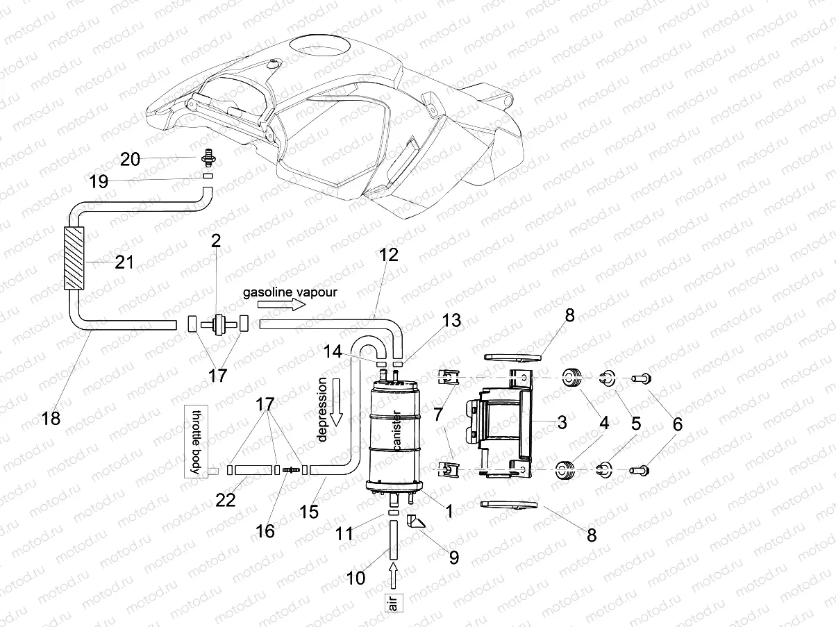 Fuel vapour recover system