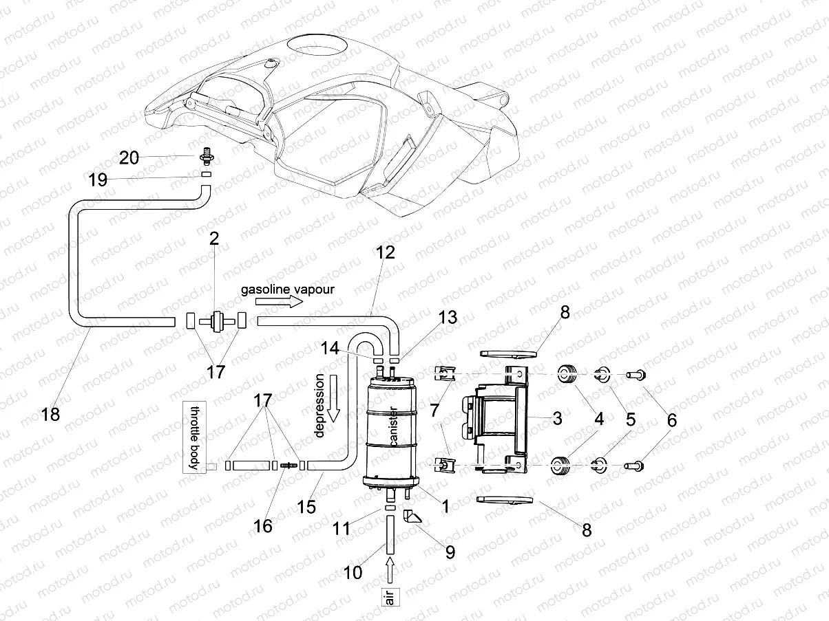 Fuel vapour recover system