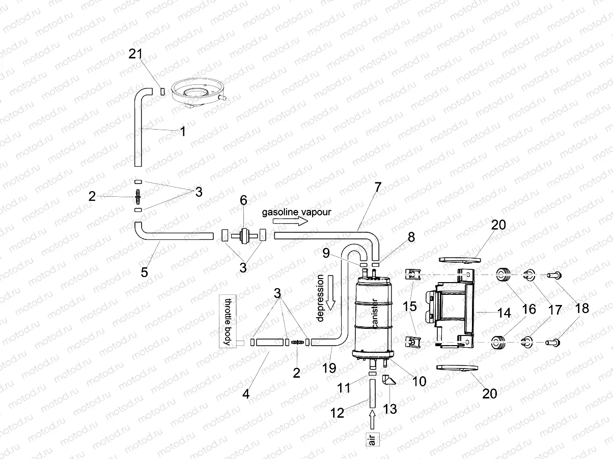 Fuel vapour recover system