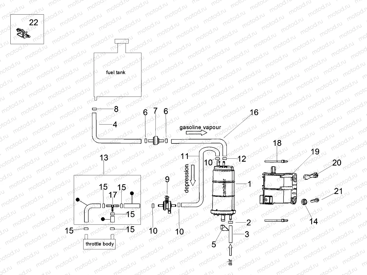 Fuel vapour recover system