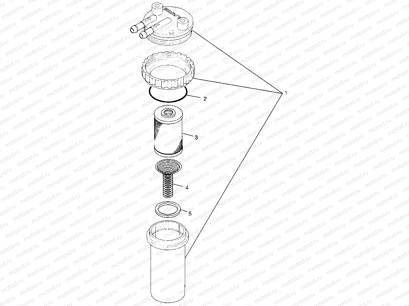 FUEL/WATER SEPARATOR SL 700 B974071 | FUEL/WATER SEPARATOR SL 700 B974071, Intl. SL 700 I974071, SL 700 Deluxe B9 (4940874087C014)