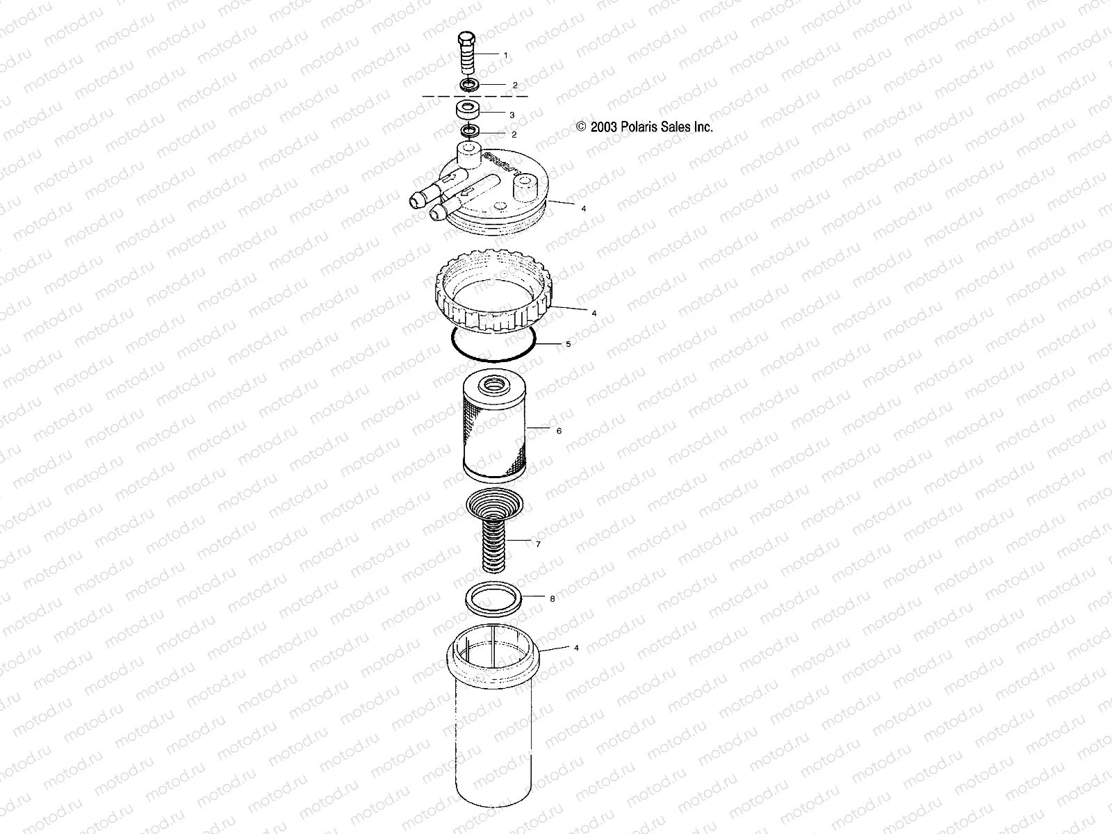 FUEL/WATER SEPARATOR - W045197DA/IA (4990499049B12) | FUEL/WATER SEPARATOR - W045197DA/IA (4990499049B12)