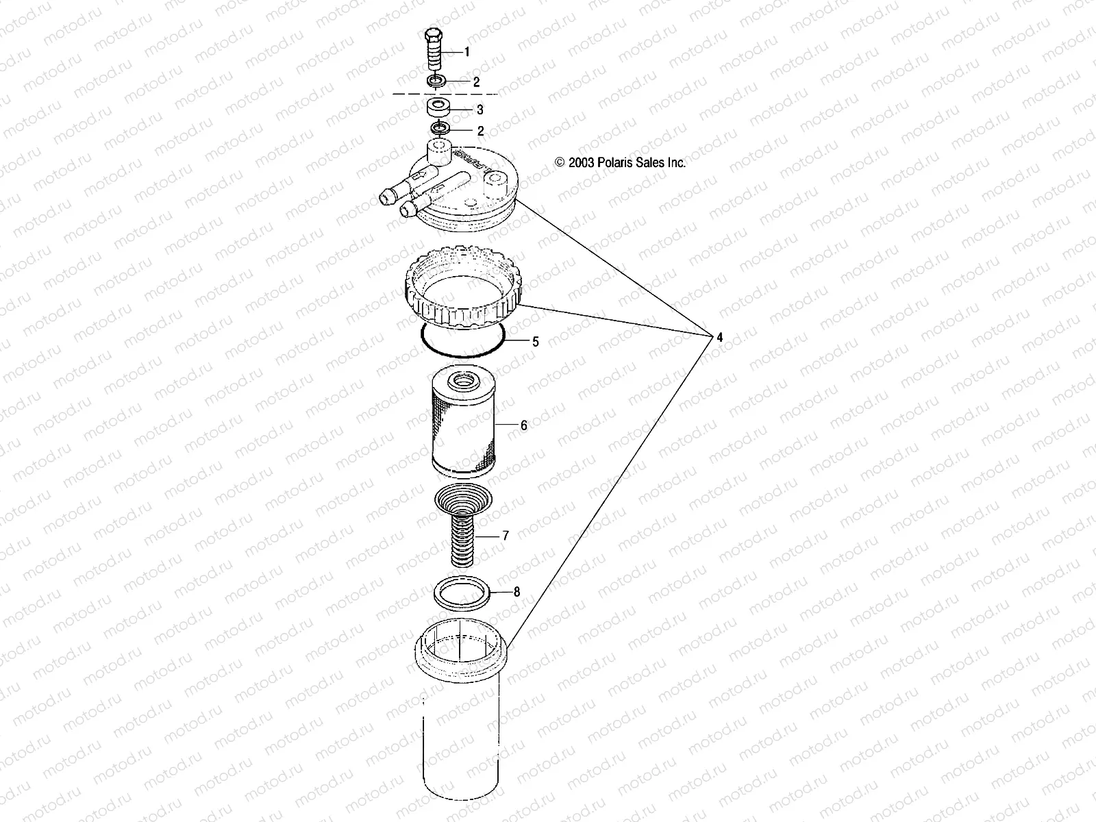FUEL/WATER SEPARATOR - W045297DA/IA/IB (4990519051B10) | FUEL/WATER SEPARATOR - W045297DA/IA/IB (4990519051B10)