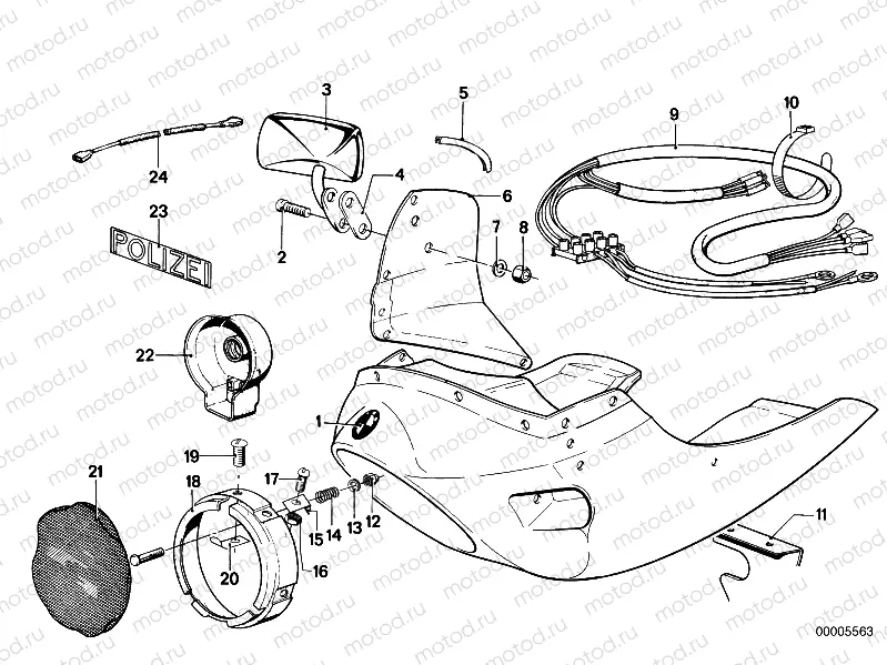 Full fairing/mounting parts