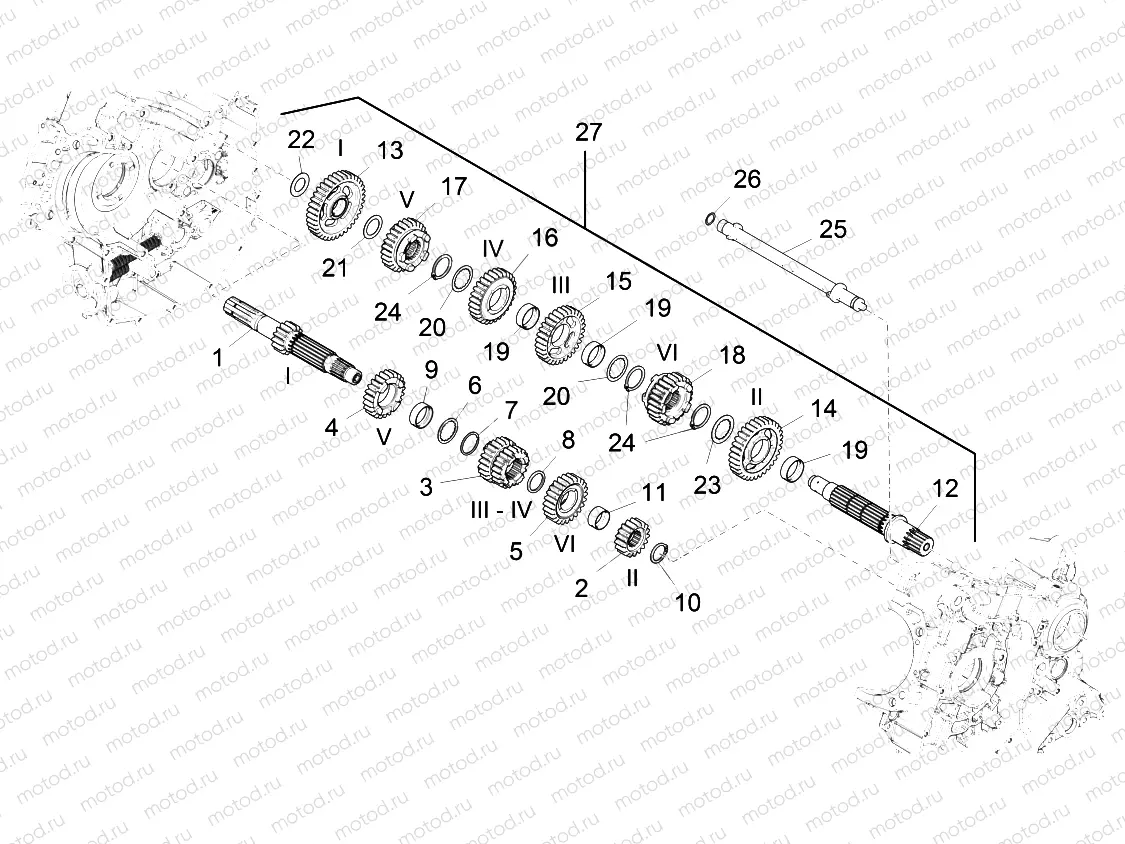 Gear box - Gear assembly