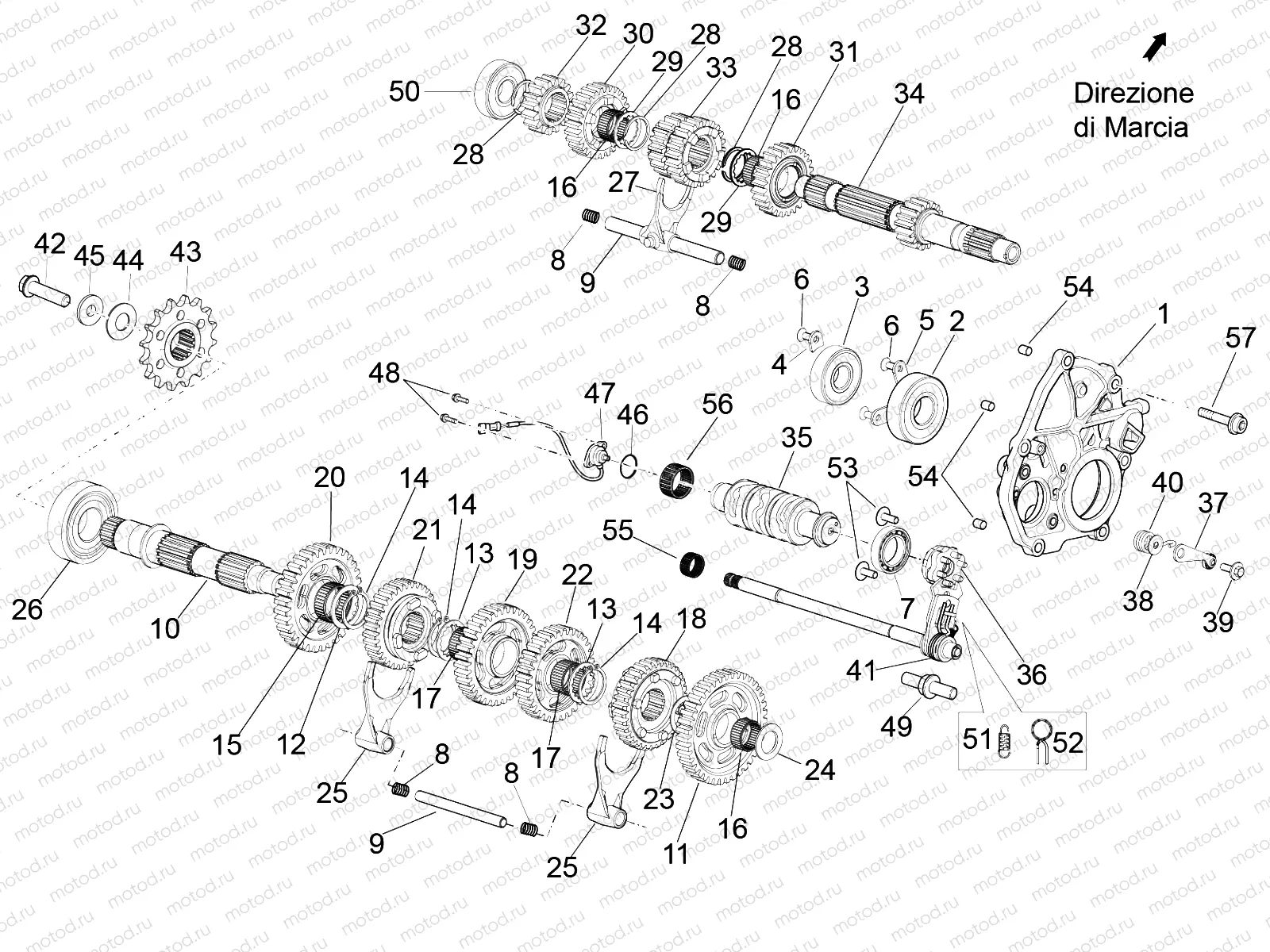 Gear box - Gear assembly