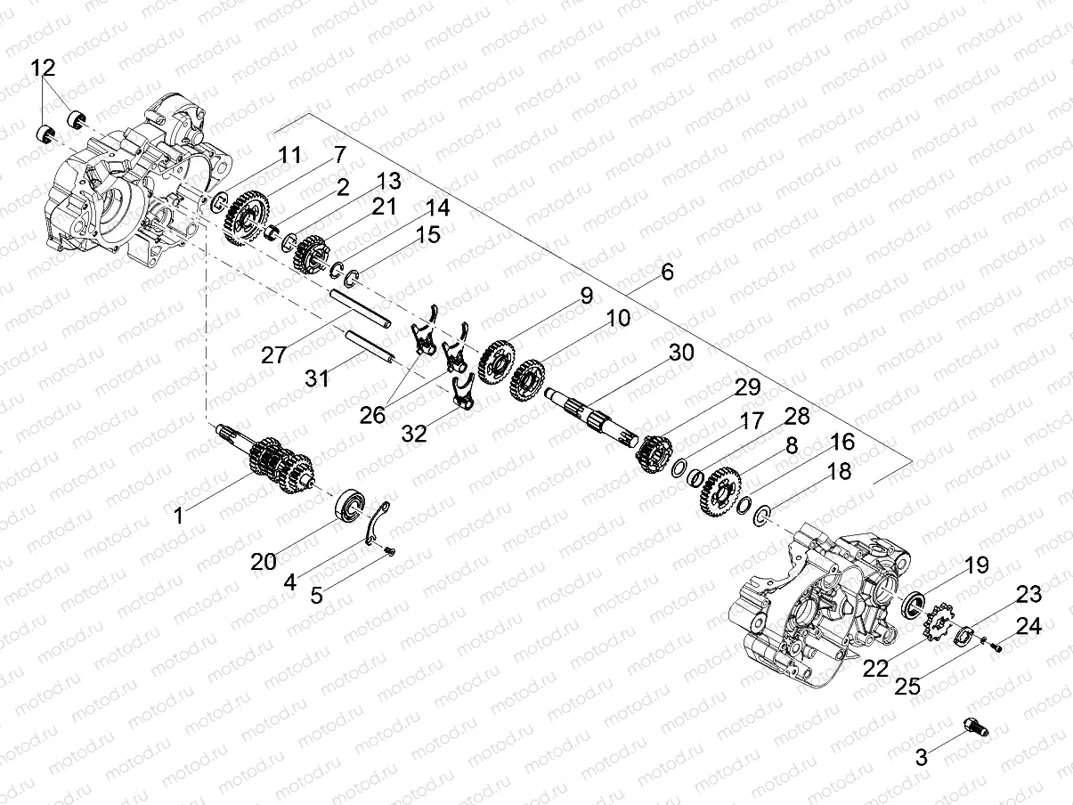 Gear box - Gear assembly