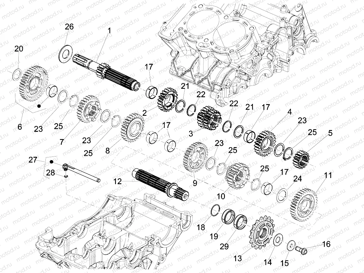 Gear box - Gear assembly