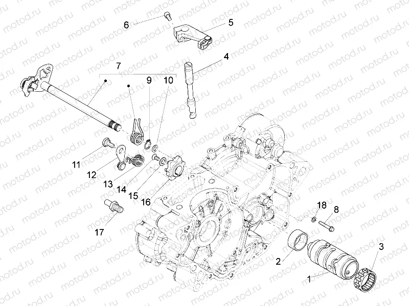 Gear box / Selector / Shift cam